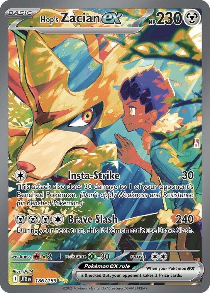 Hop's Zacian ex - 186/159 - SV09: Journey Together (JTG)